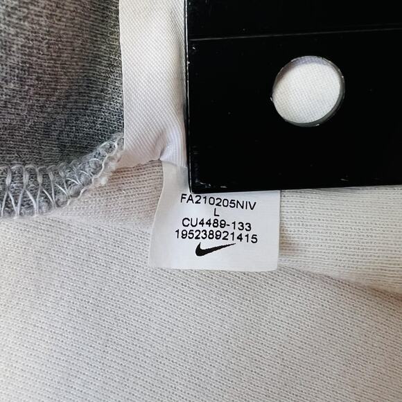 Nike Tech Fleece Hoodie Jacket Mens Large Gray White CU4489-133 Full Zip Pocket - Picture 9 of 15